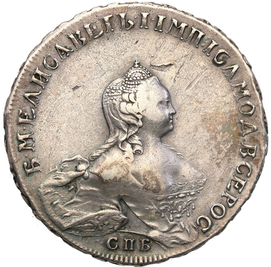 Rosja. Elżbieta. Rubel 1754, Petersburg